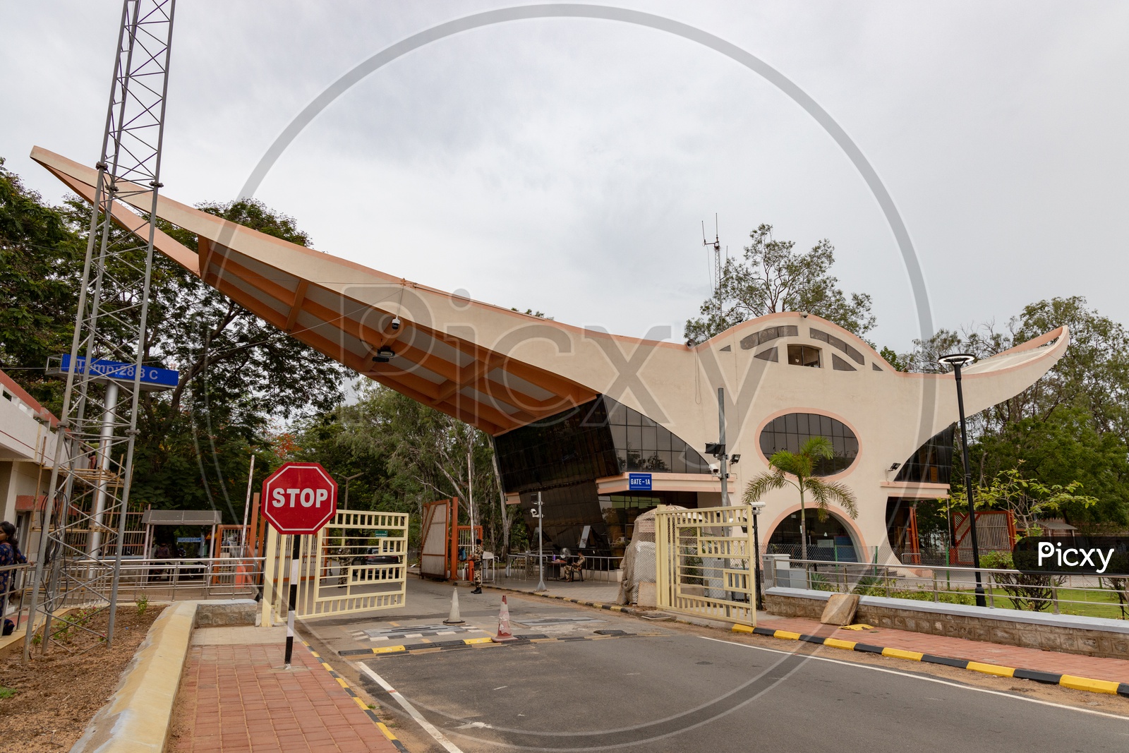 Entrance Arch  Or Security Gates At Satish Dhawan Space Centre  SHAR