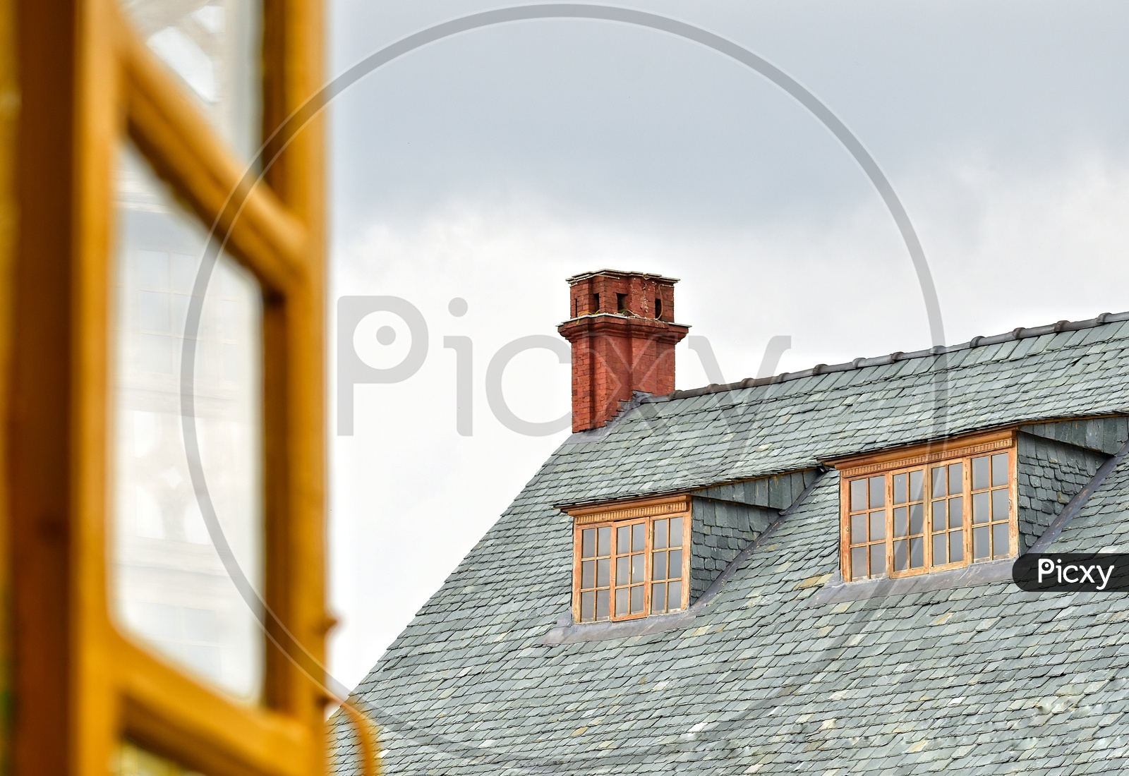 Roof of A Castle With Tiles