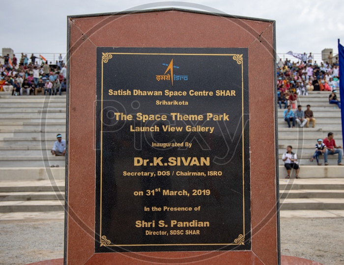 Foundation Stone Of The Space Theme Park Or Launch View Gallery by  ISRO Chairperson K.Sivan at SHAR