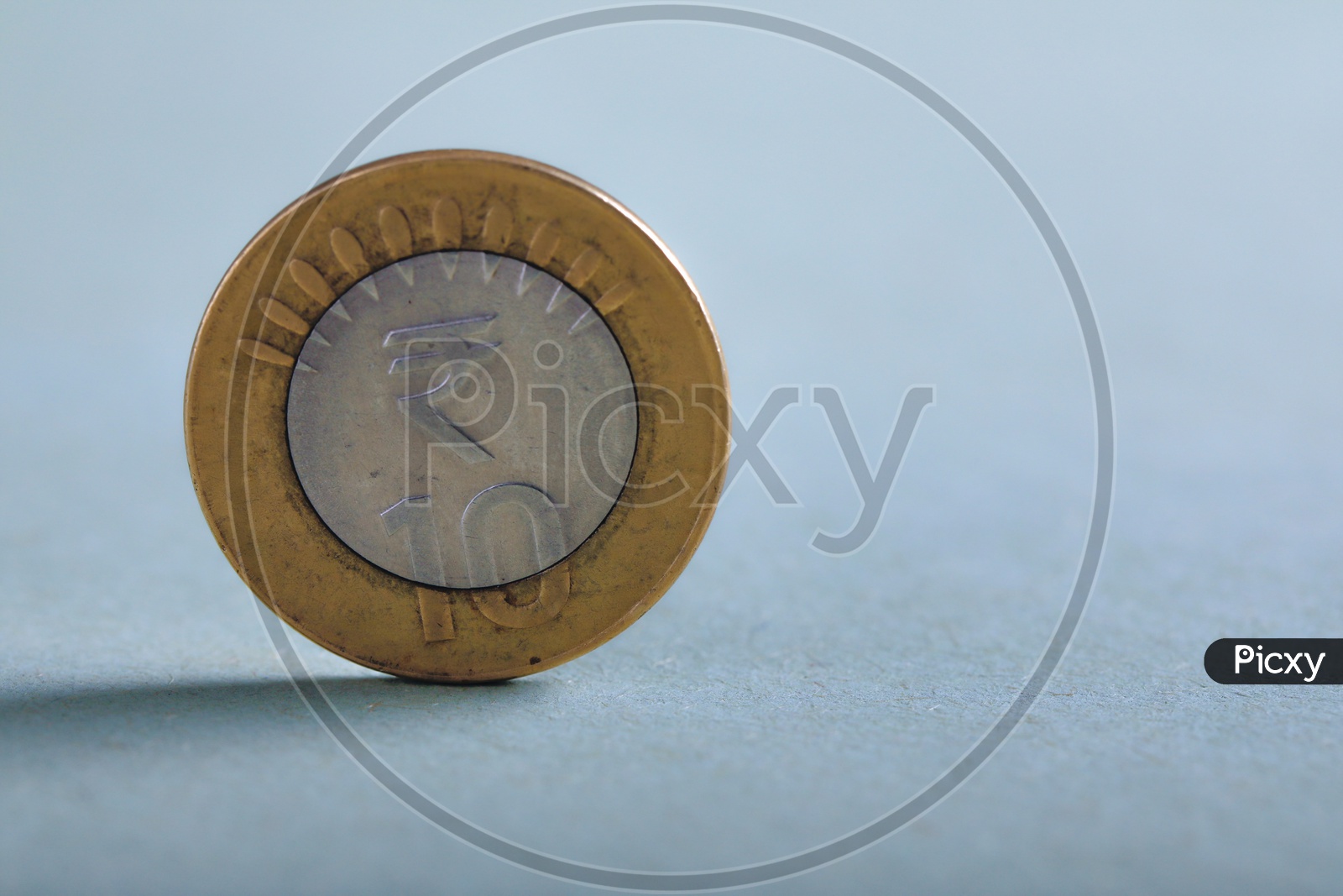Indian 10 Rupees Coin  On an isolated Background