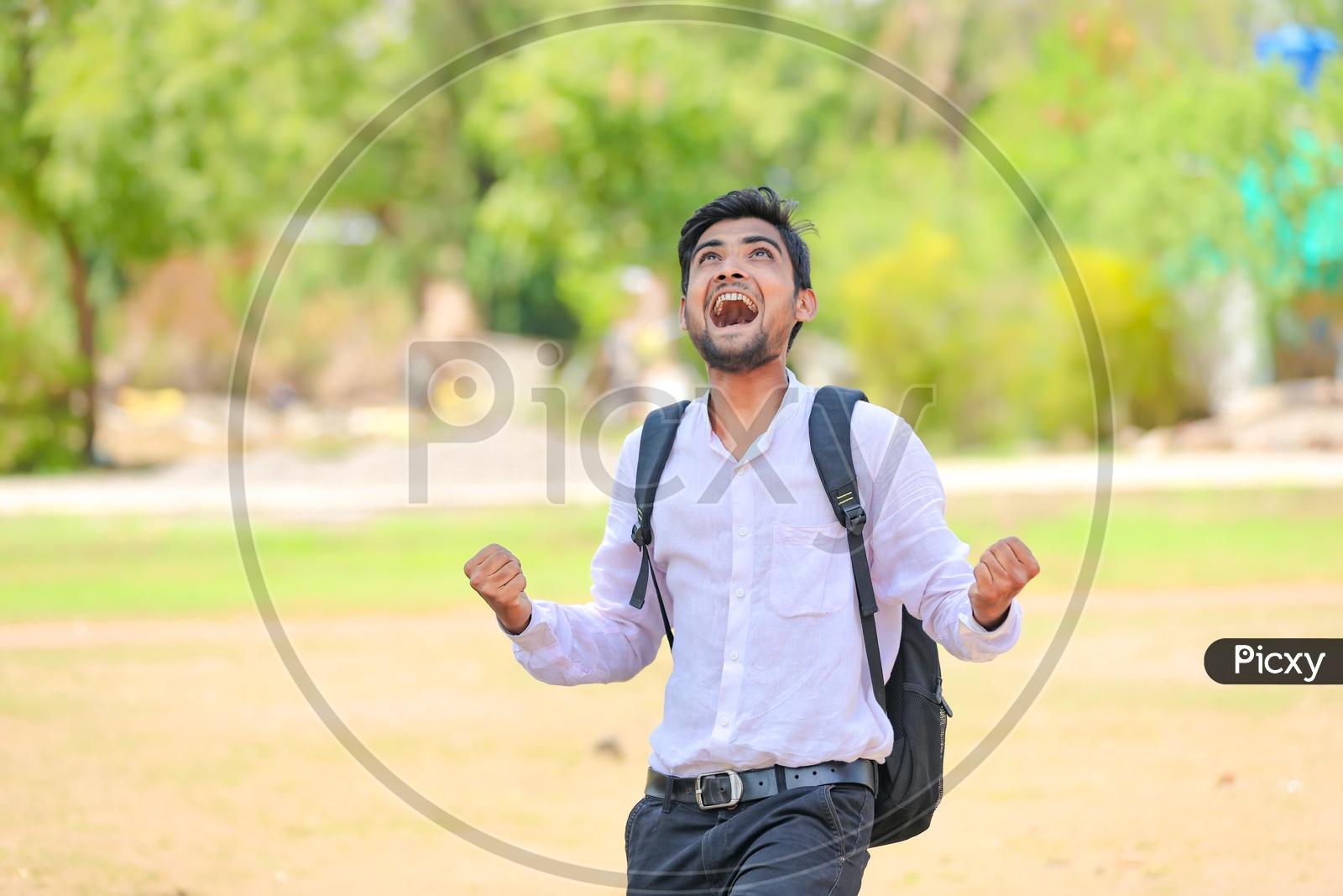 Young Student In Excitement or Joy For Success