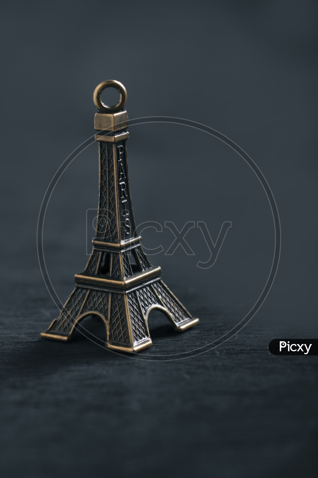 Eiffel Tower Miniature Closeup On a Isolated Background
