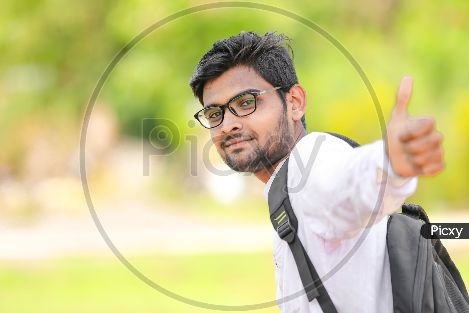 Indian College Student Wearing Spectacles