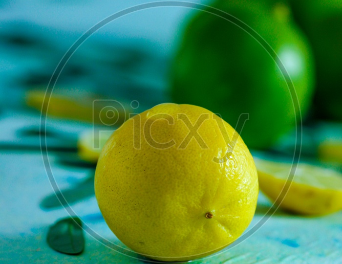 Fresh Lemons  and Lemon Slices