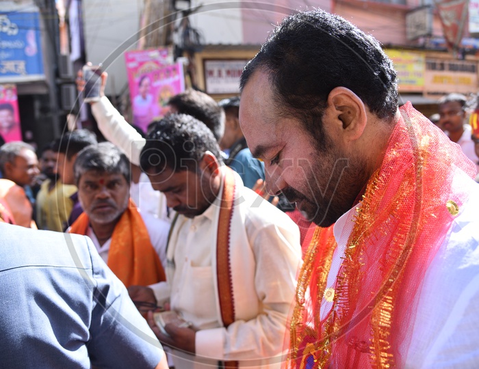 G. Kishan Reddy , Minister Of Telangana State For Home Affairs Government Of India  2019  At Ujjaini Mahakali Bonalu