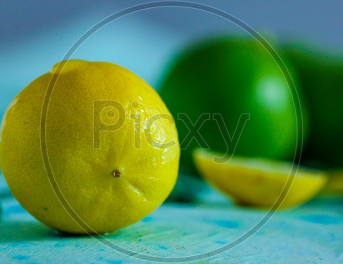 Fresh Lemons  and Lemon Slices
