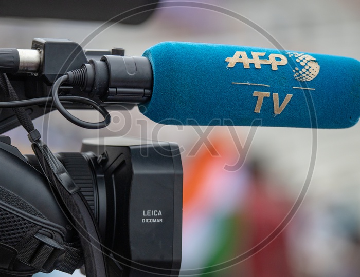 News Coverage Video Recording Cameras by Broadcasting Channel AFP TV