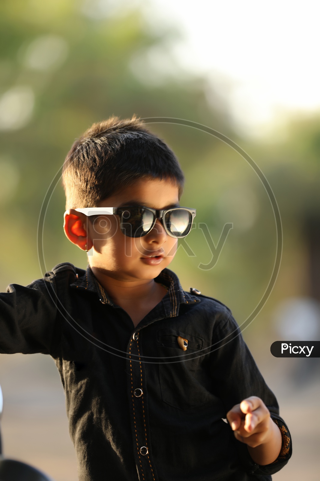 Young Indian Boy  kid Or Child Posing on outdoor Background