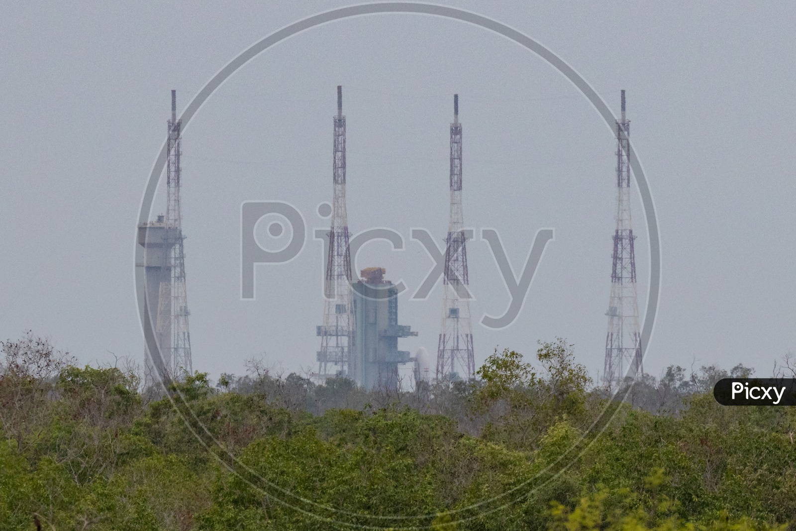 GSLV Mk III  M1  Or Chandrayaan 2  Spacecraft or Rocket On  Launch pad  At Satish Dhawan Space Centre  SHAR In Sriharikota