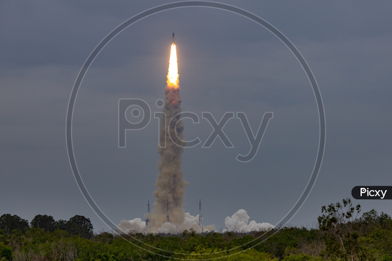 GSLV Mk III  M1  Or Chandrayaan 2  Spacecraft or Rocket  Takeoff From Launch pad  At Satish Dhawan Space Centre  SHAR In Sriharikota