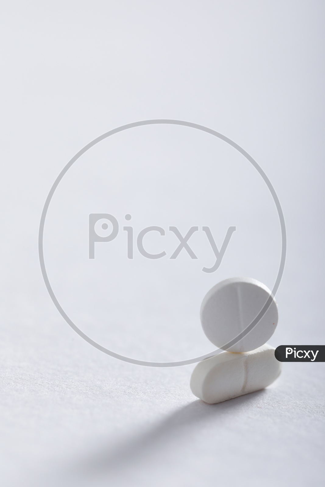Medicinal Tablets  On an Isolated White Background  Pharmacy Pharmaceuticals   Concept