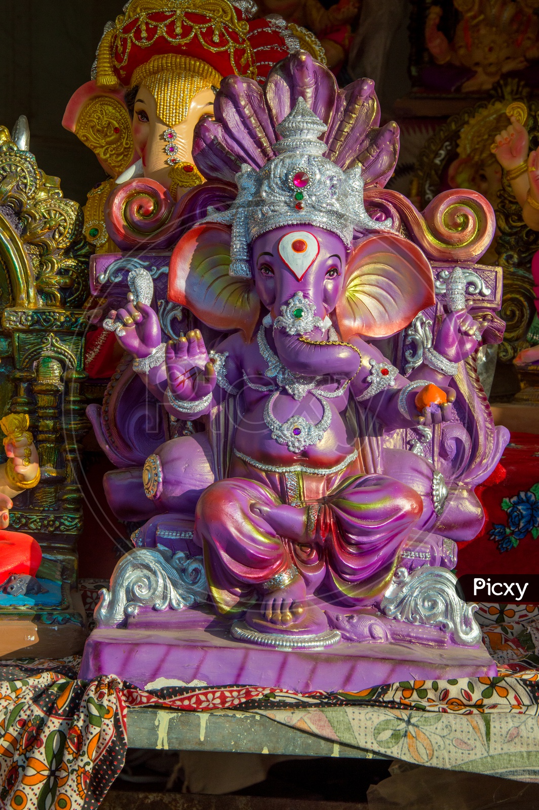 Ganesh Idols Being Selling On Vendor Stalls Or Shops For Ganesh Festival