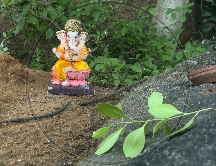 Ganesh Idol found in a Park.