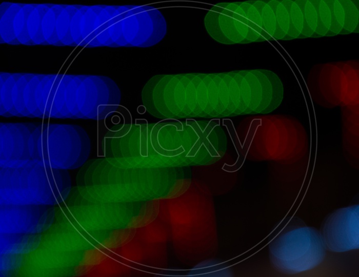 Abstract Led Light Bokeh  Patterns Background
