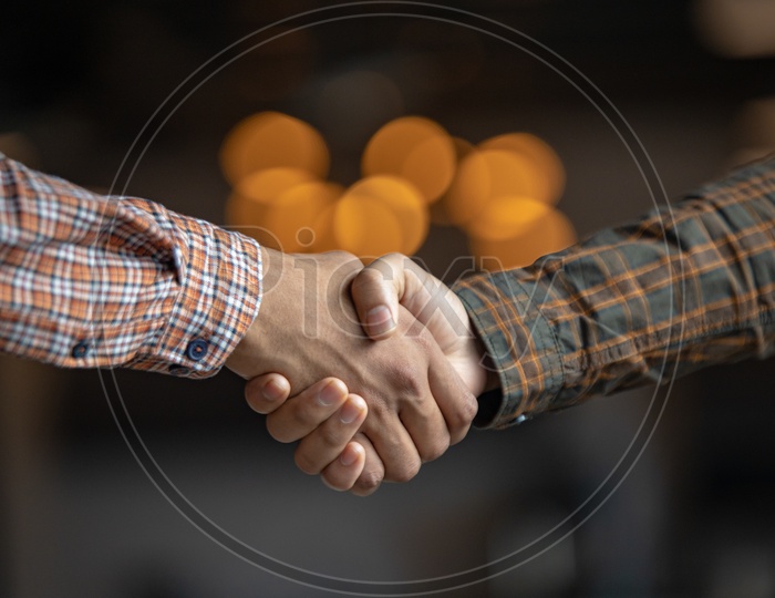 Men Shaking Hands  , Finishing Up meeting  Negotiation   Business