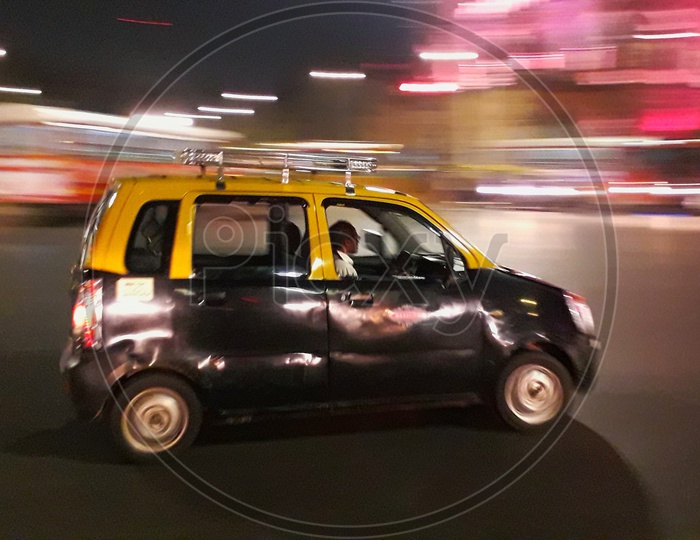 Mumbai's kali peeli taxi showing mumbai's fast life
