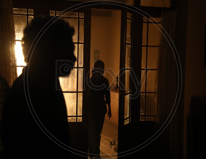 Silhouette Of a Man in Indoor