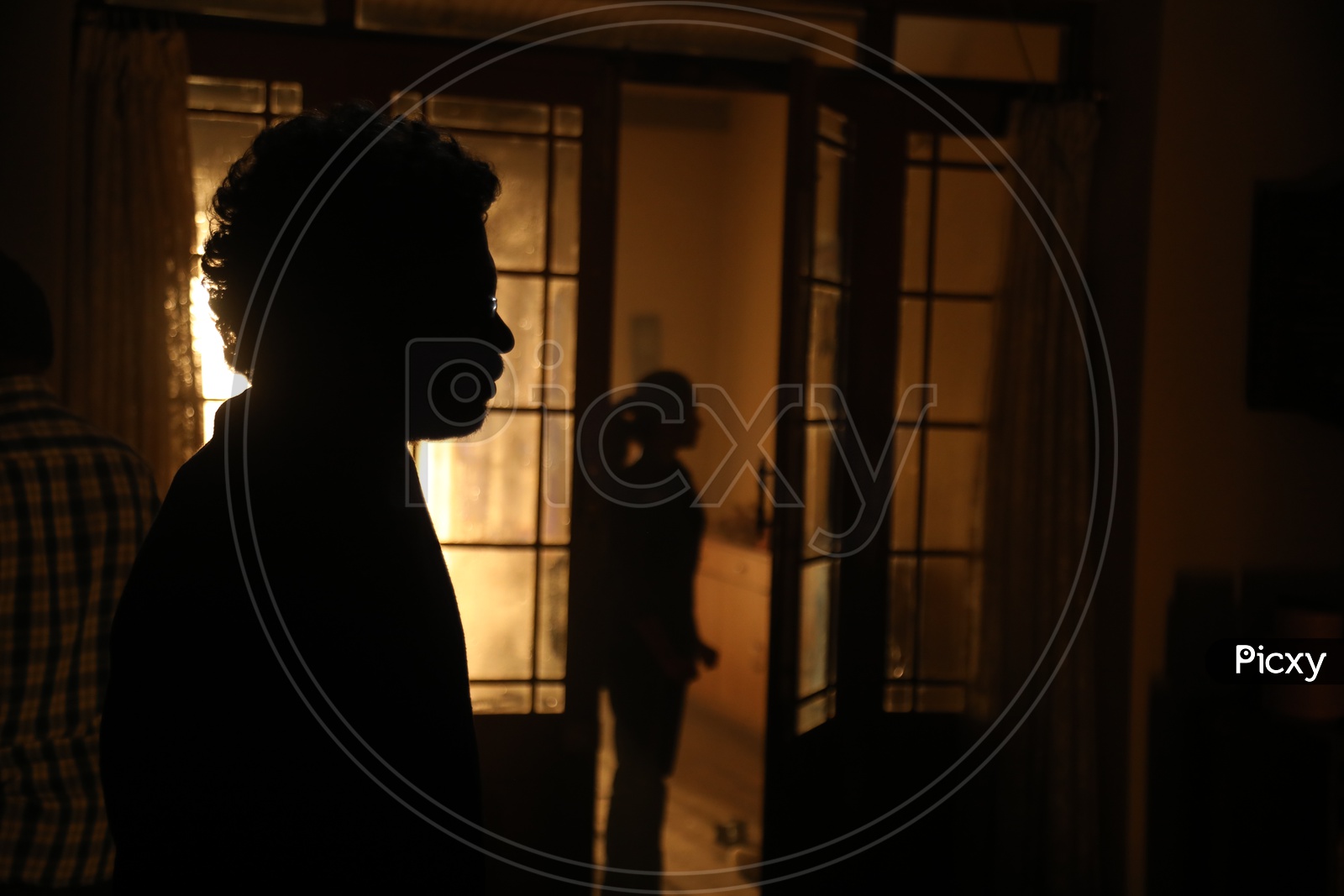 Silhouette Of a Man in Indoor