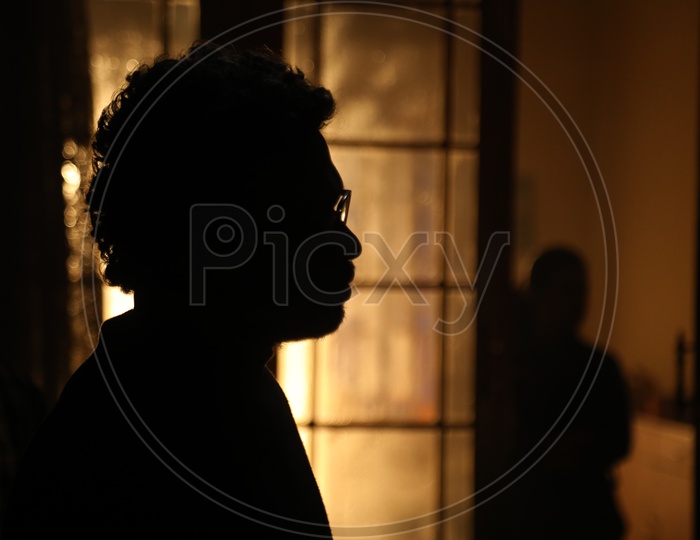 Silhouette Of an Indian Man In Indoor