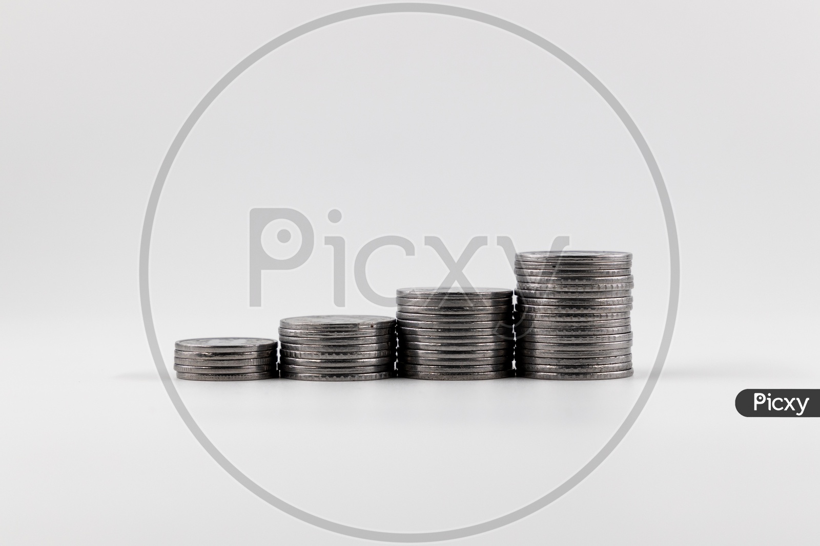 Stack Of Currency Coins Growing  Financial growth Business Growth Concept