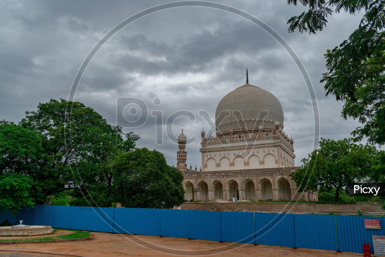 Tomb of Sultan Muhammad Qutb Shah is under renovation , Qutb Shahi Tombs, Qutub Shahi Tombs, Hyderabad.