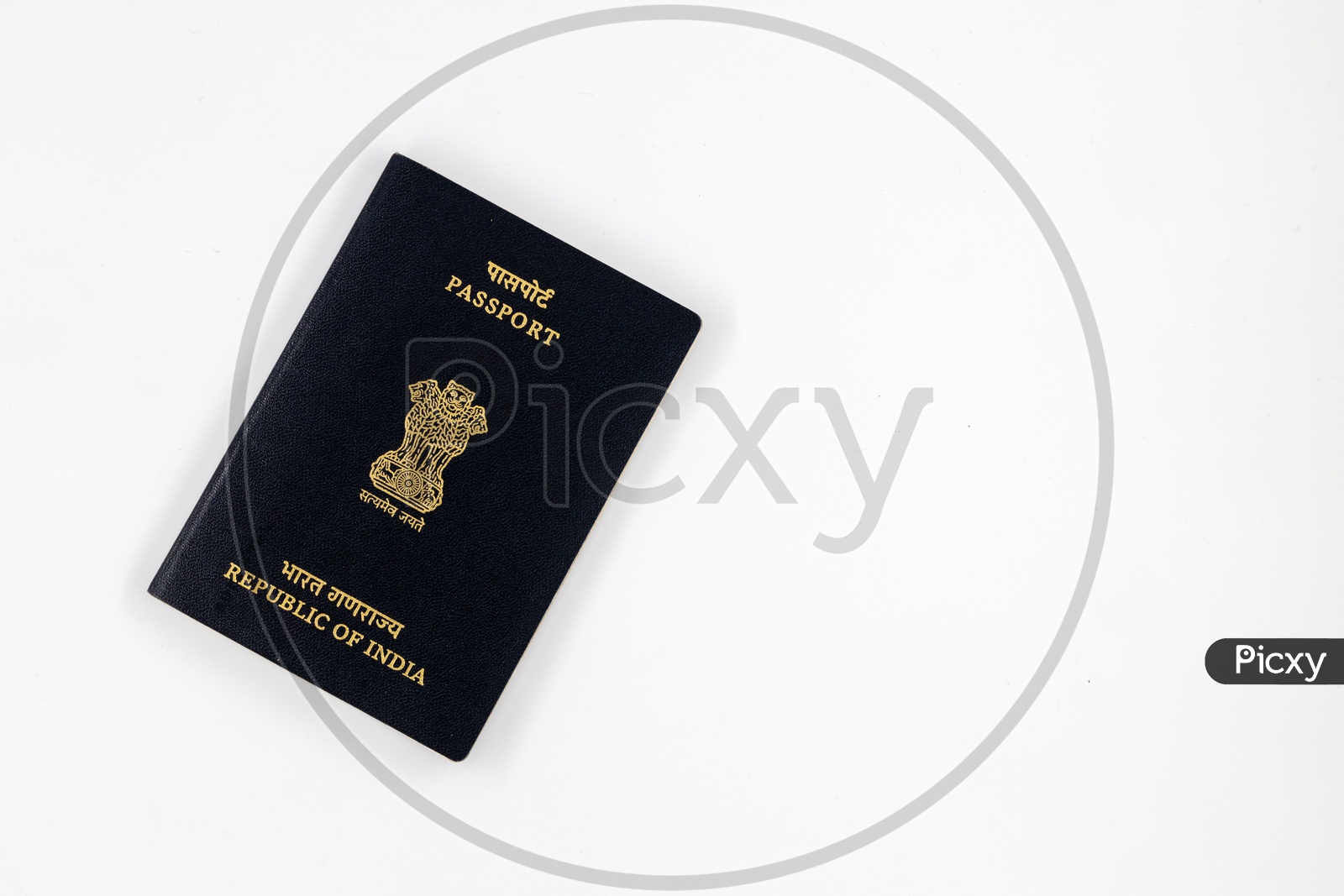 Indian Passport  on an Isolated White Background