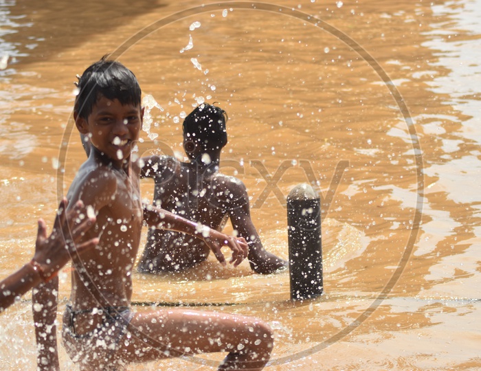 Children playing in Godavari