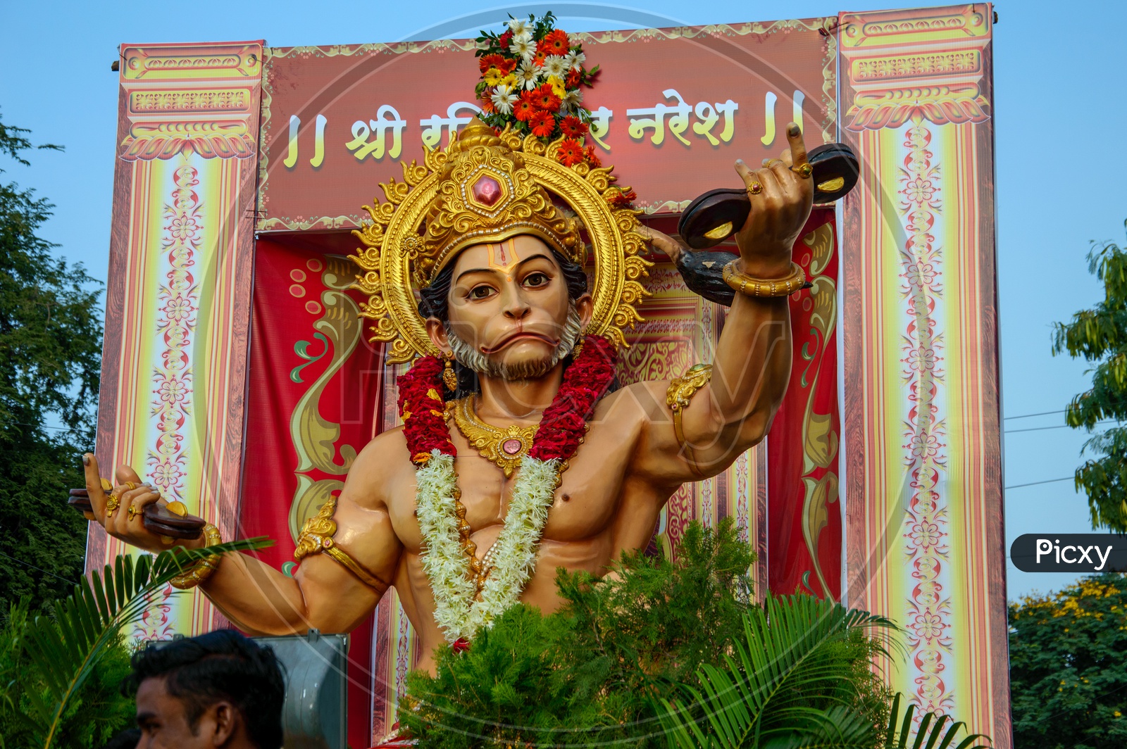 Lord Hanuman  Idol or Statue Procession on Roads