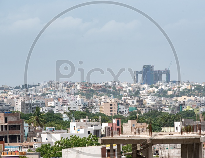 City Scape Of Hyderabad  From Golconda Fort