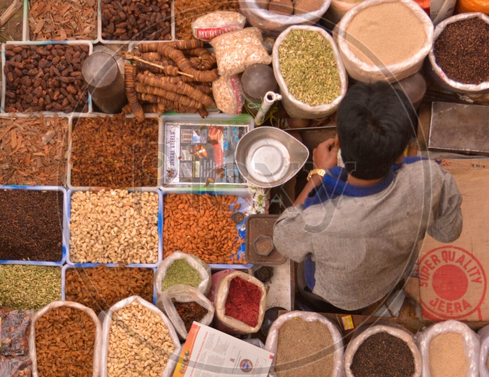 Man selling dry fruits