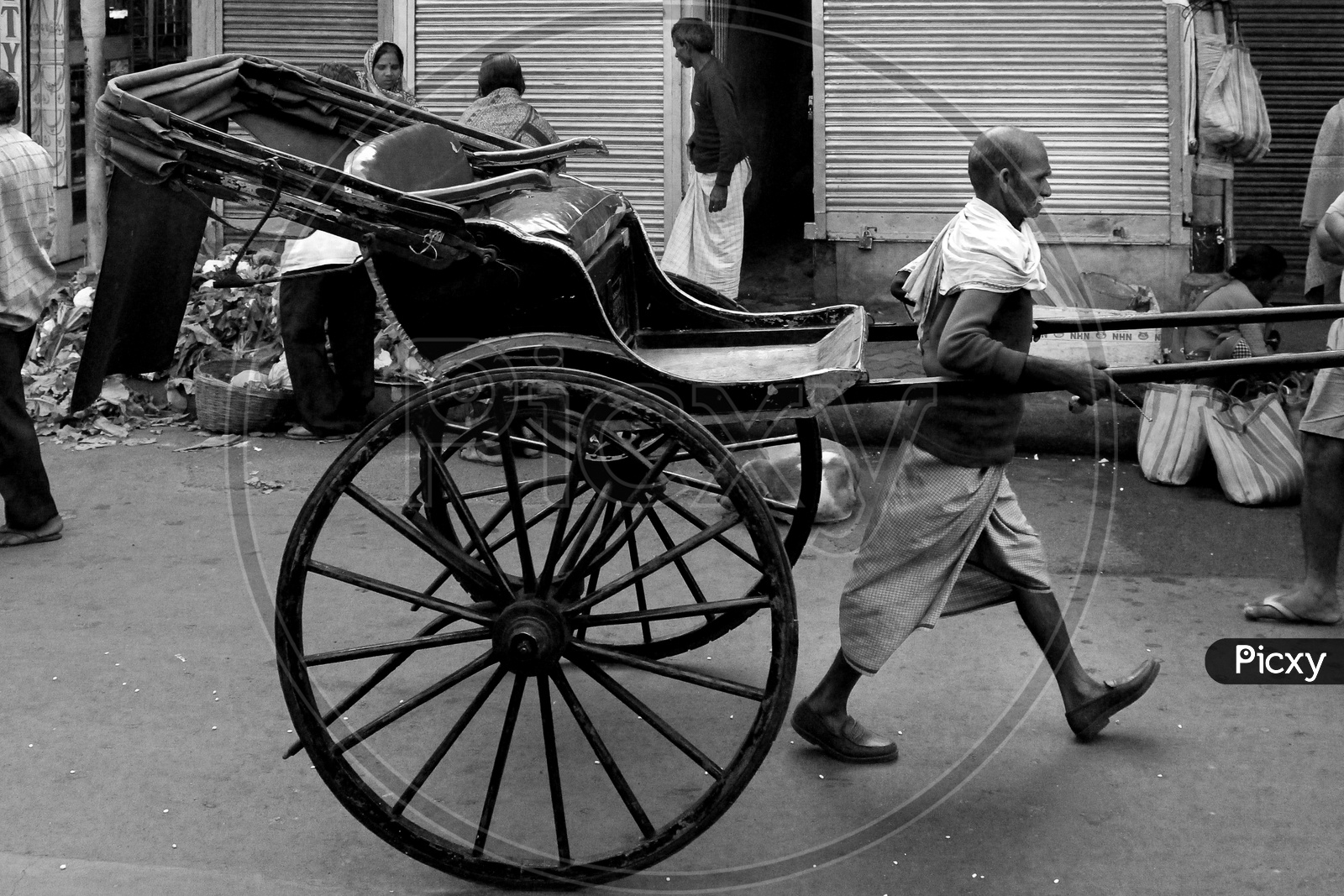 Hand-pulled Rickshaws