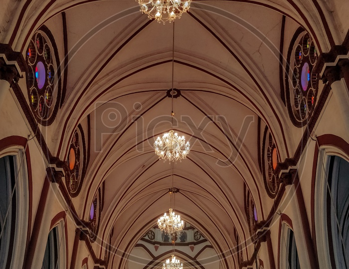 Architectural beauty of basilica of sacred heart Church.