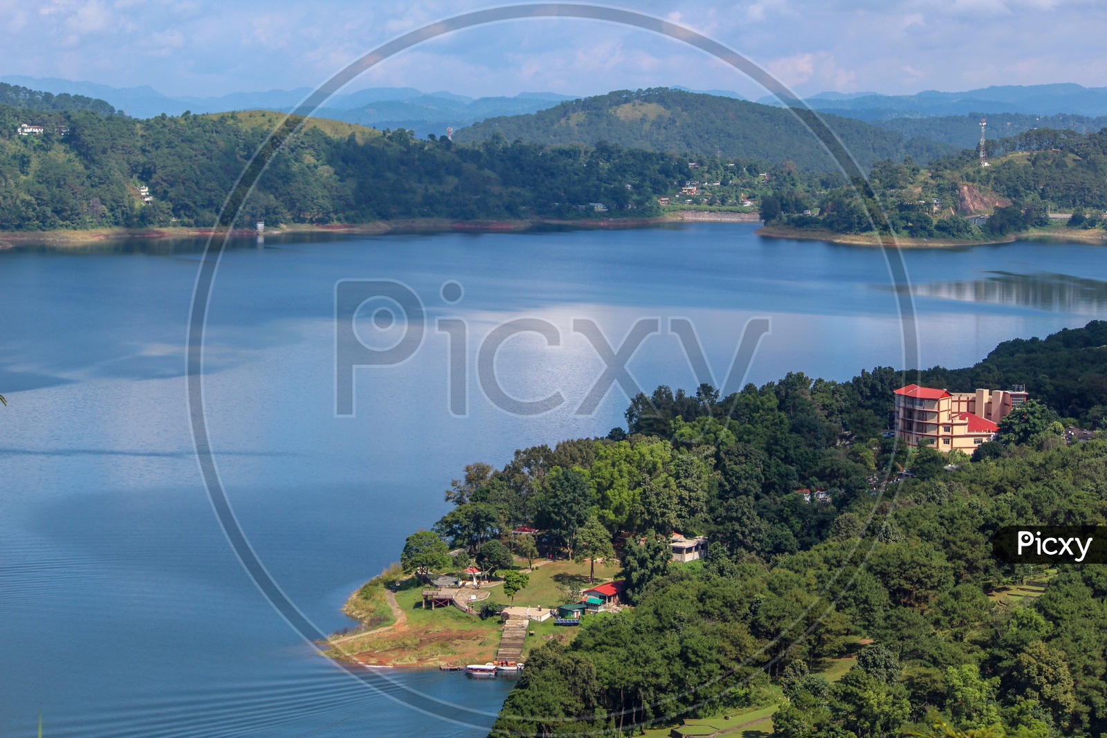 Umiam Lake near Shillong from a view point above