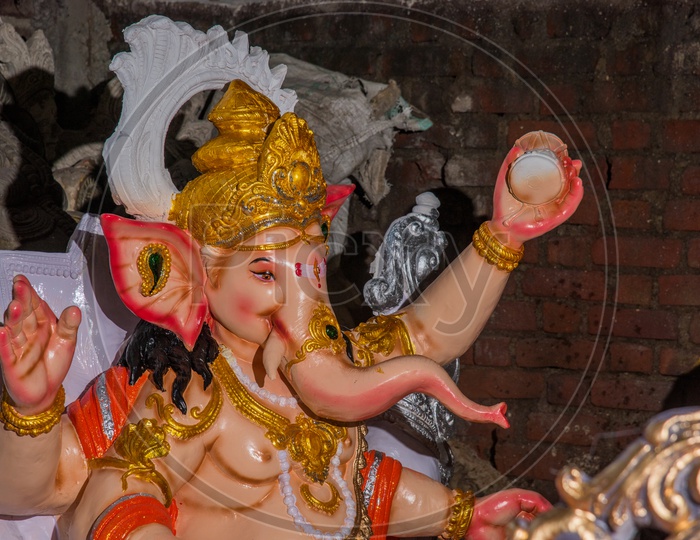 Ganesh Idols In Workshops Vendor Shops For Ganesh Chaturdhi Festival