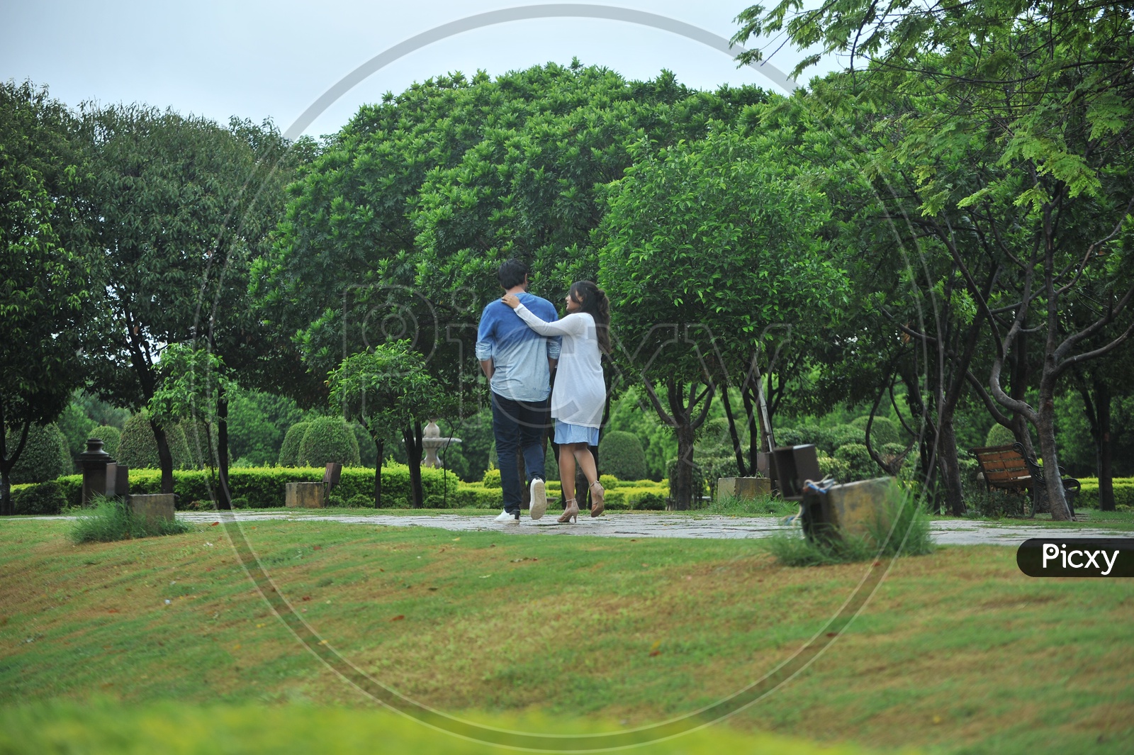 Lovers Couple In a Park