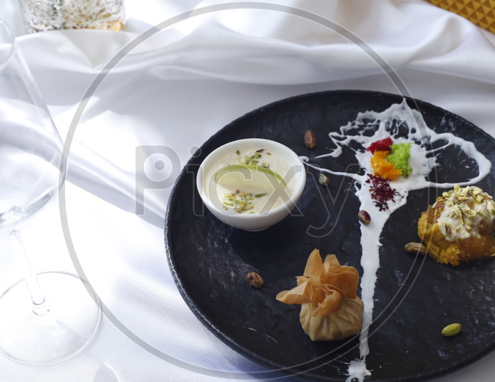 Dessert Or Sweet Savoury Served in a Plate