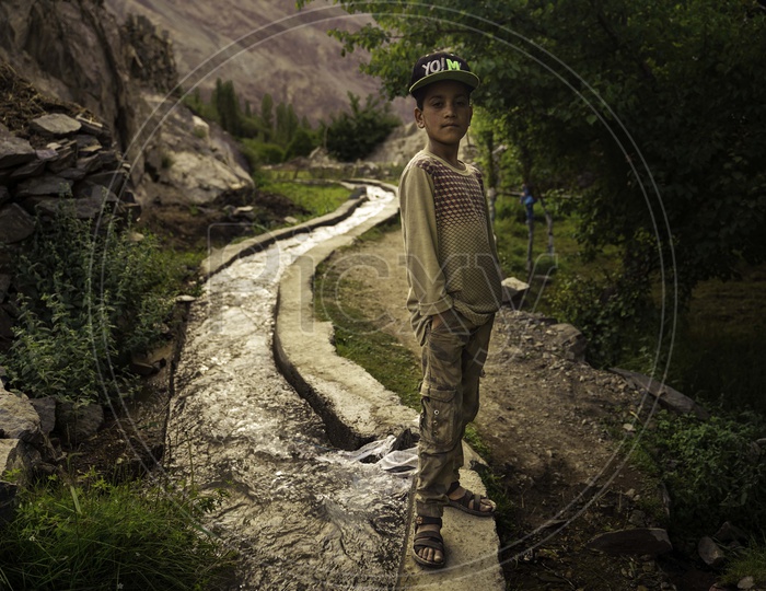 Portrait Of a Young Boy in Leh
