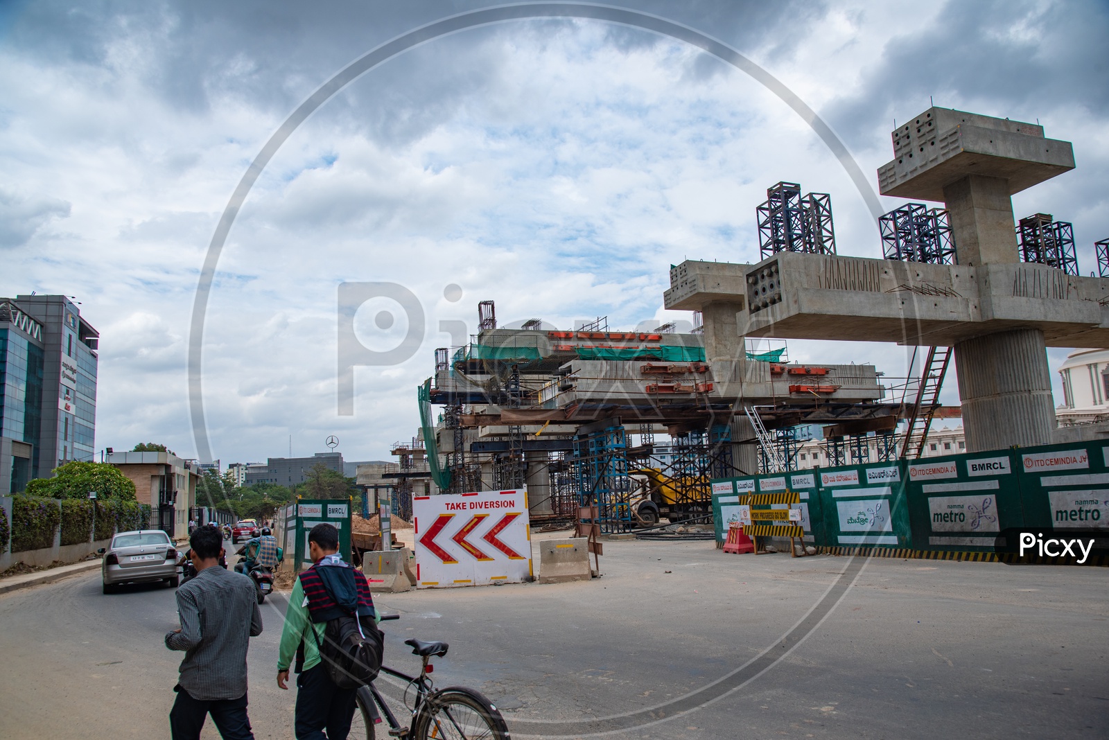 Metro Construction  by BMRCL In Bengaluru City