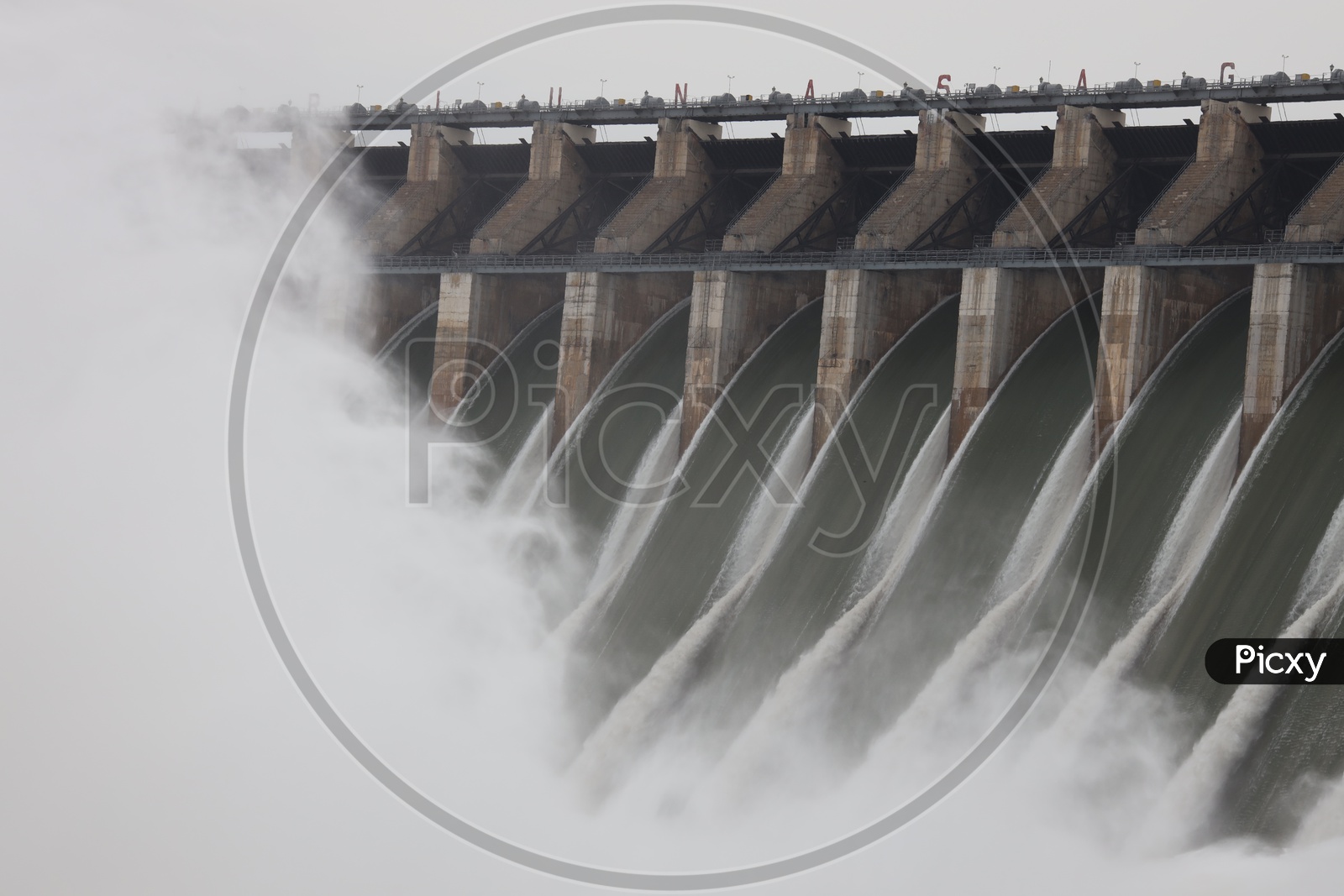 Nagarjuna Sagar Dam Gates opened Water Gushing Due To Heavy Floods