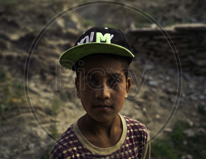 Portrait Of a Young Boy in Leh
