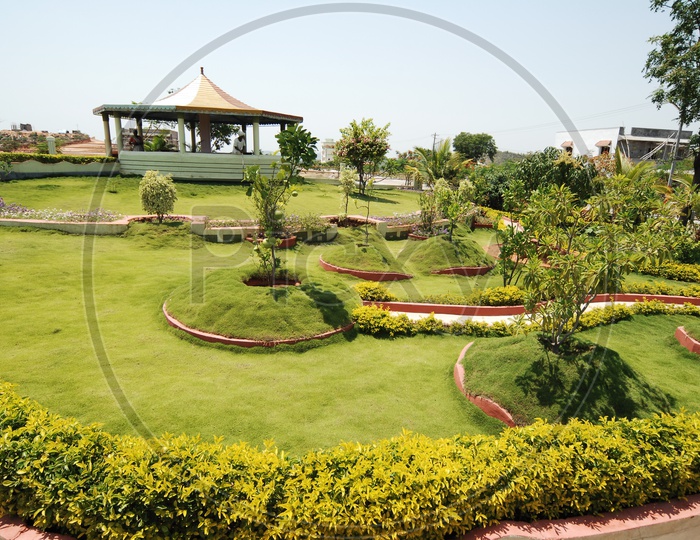 Lawn Garden In an Individual House Compound