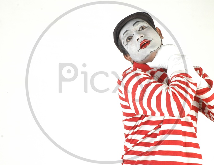 Male Mime Artist With Expressions