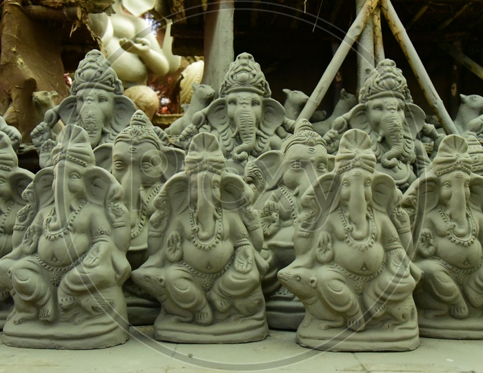 Ganesh Idols  Or Statues in  a Vendor Stall
