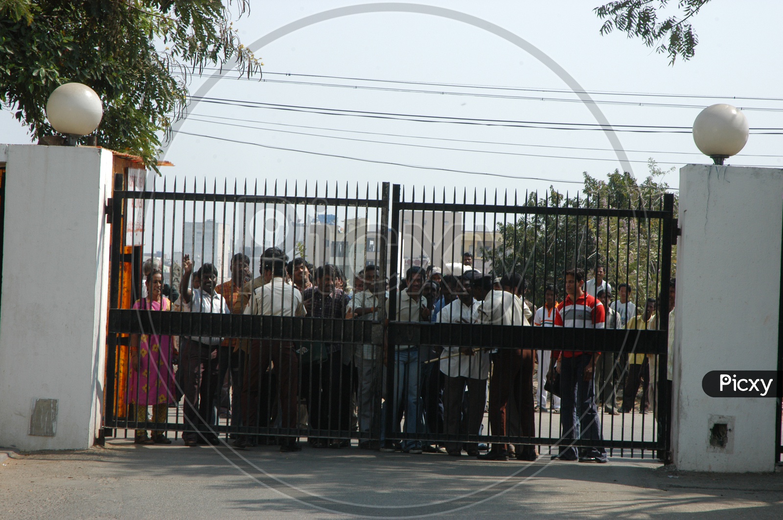 People waiting at Annapurna Studios Gate