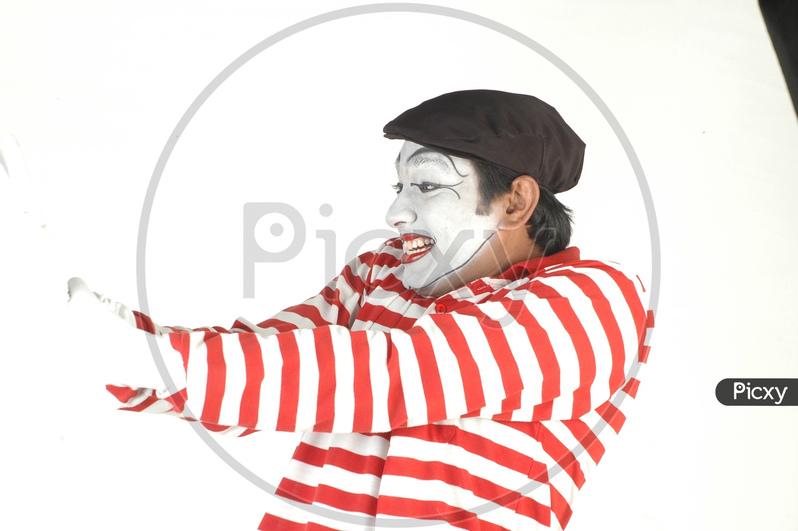 Male Mime Artist With Expressions