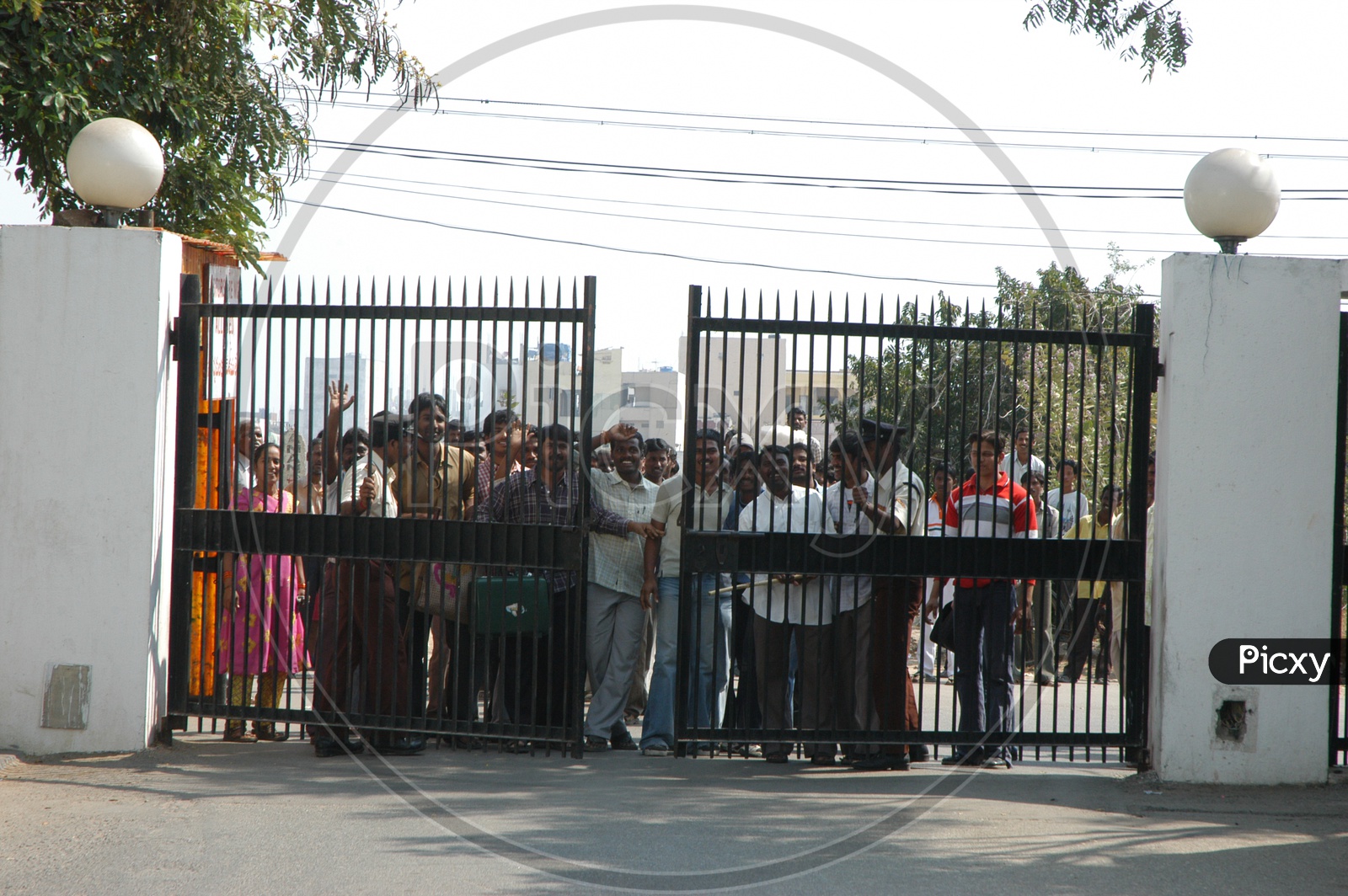 People waiting at Annapurna Studios Entry Gate