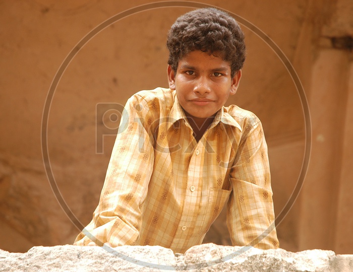 Indian Young Boy With Smile Face