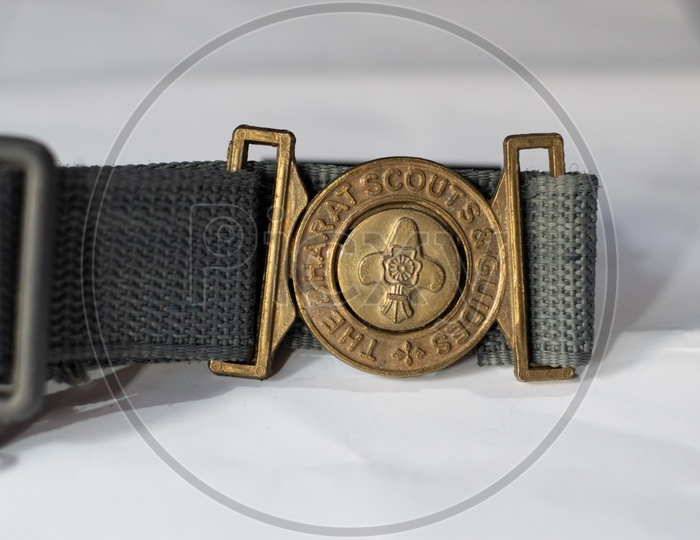 Belt with 'The Bharat Scouts and Guides' logo