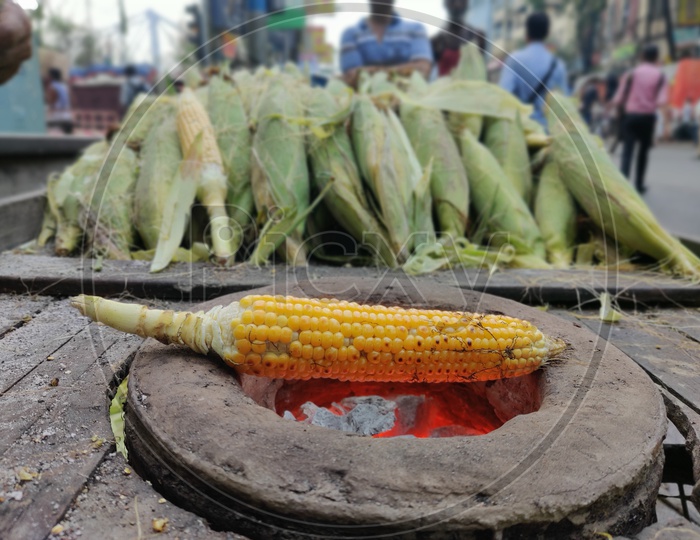 Searing corn butta