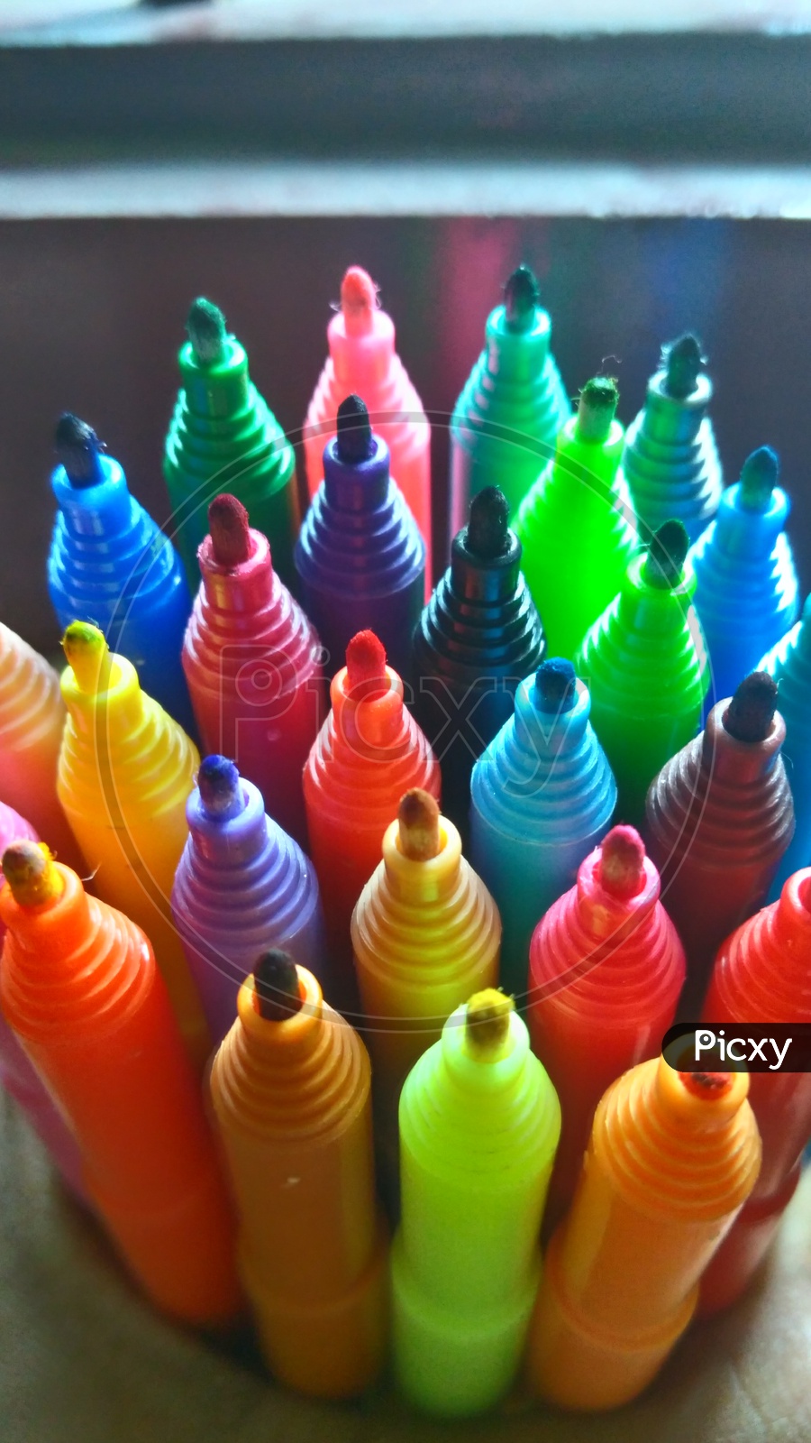 Colourful Sketch Pens  Closeup